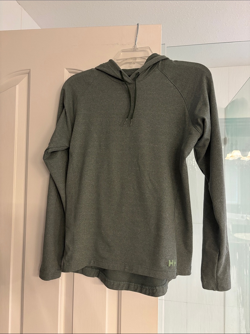 Helly Hansen Olive Green Hooded Pullover lightweight shirt